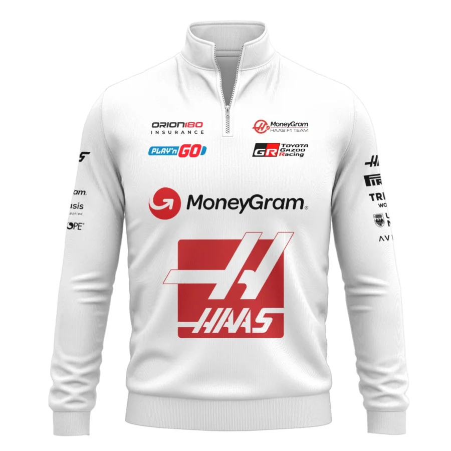 2025 Haas F1 Race Suit Quarter-Zip Sweatshirt BLVA150725HAAS04QZS