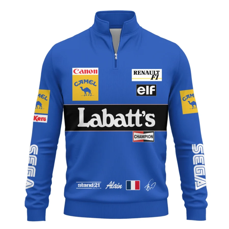 1993 Alain Prost Racing Suit Williams Renault F1 Team Quarter-Zip Sweatshirt BLVAAP070725A03QZS