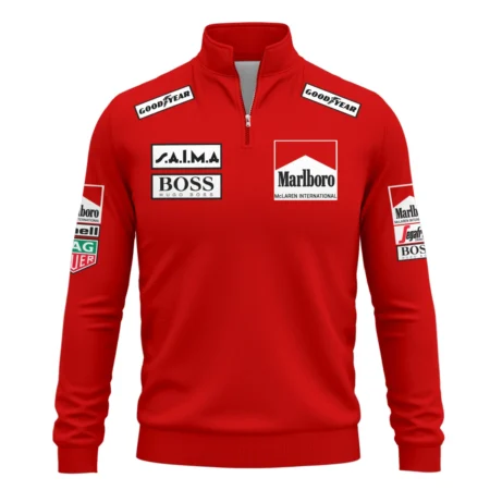 1985 Alain Prost Racing Suit McLaren F1 Team Quarter-Zip Sweatshirt BLVAAP070725A04QZS