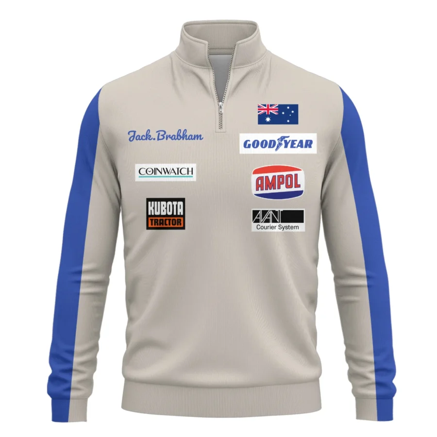1970 Jack Brabham race suit Quarter-Zip Sweatshirt BLVAJB070725A01QZS