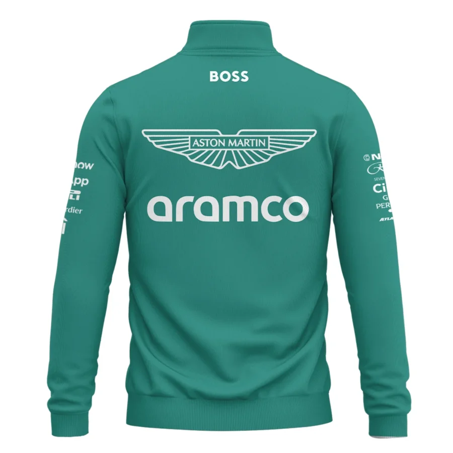 2025 Aston Martin F1 Race Suit Quarter-Zip Sweatshirt BLVA120725A04AMQZS