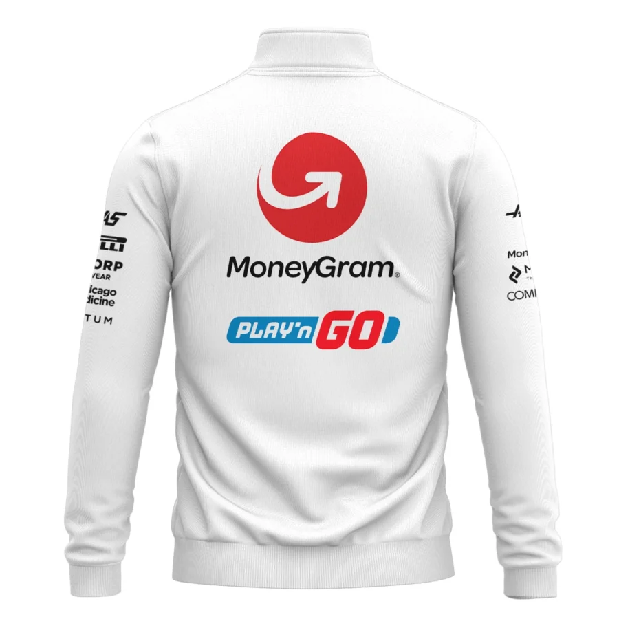 2025 Haas F1 Race Suit Quarter-Zip Sweatshirt BLVA150725HAAS04QZS