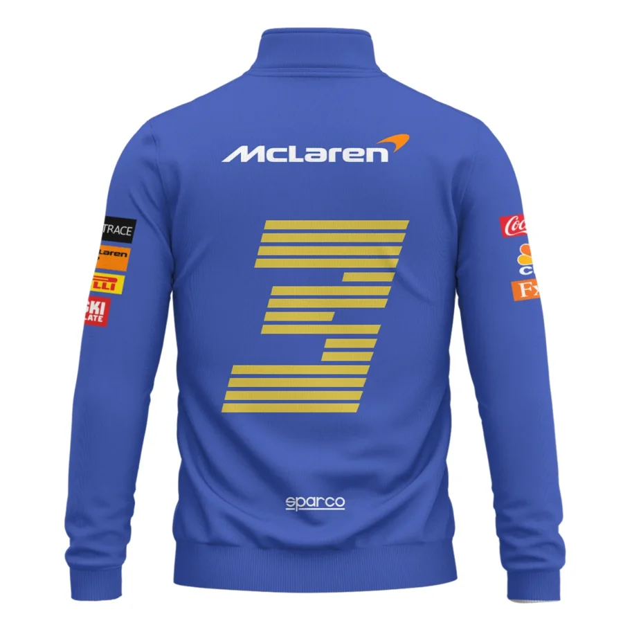 2021 Daniel Ricciardo McLaren F1 Team Race Suit Quarter-Zip Sweatshirt BLVA180725A03QZS