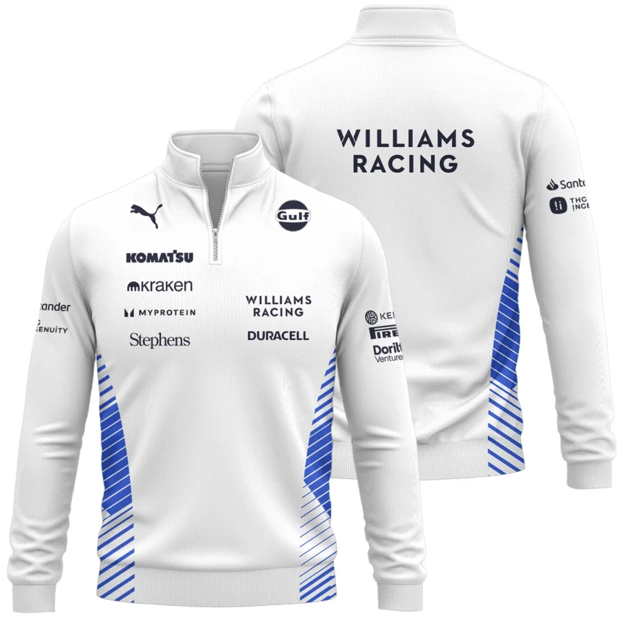 2025 Williams F1 Team Suit Quarter-Zip Sweatshirt BLVA080725A02WILQZS