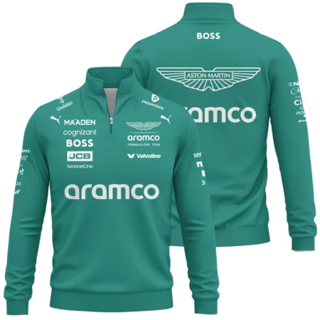 2025 Aston Martin F1 Race Suit Quarter-Zip Sweatshirt BLVA120725A04AMQZS