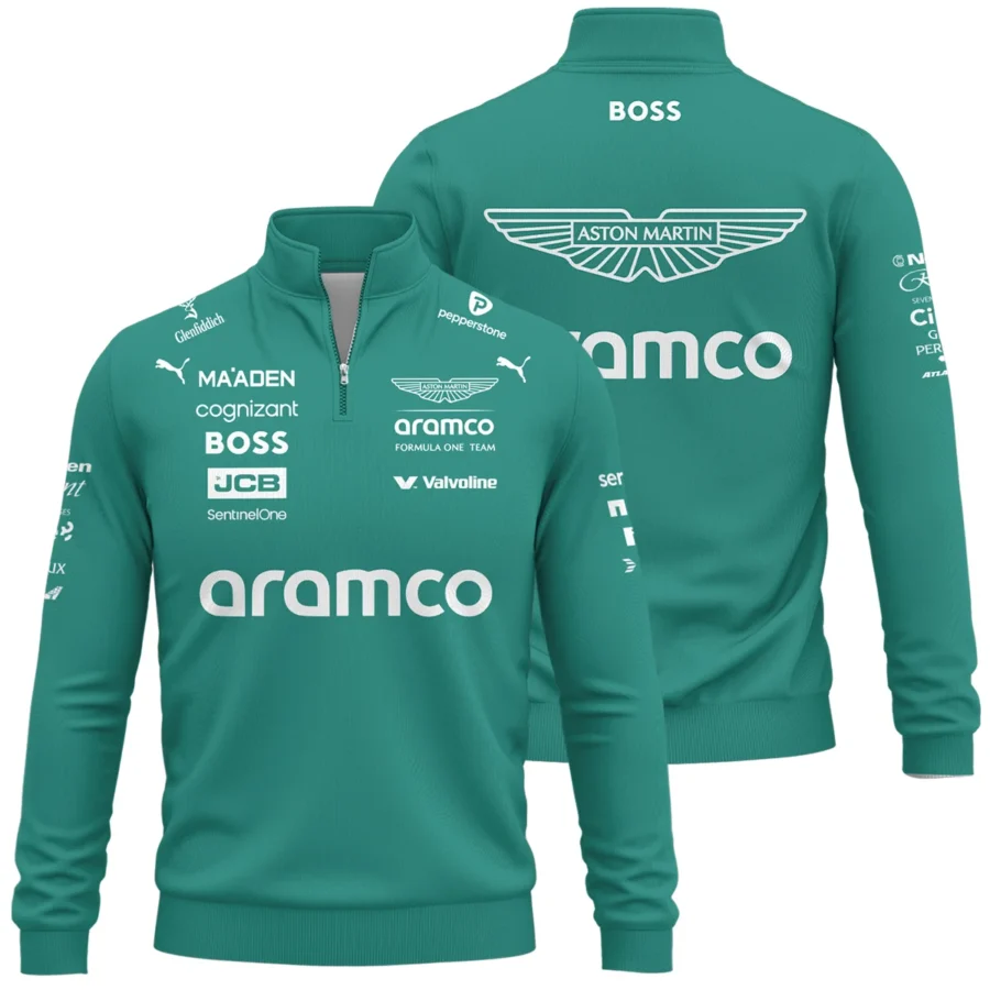 2025 Aston Martin F1 Race Suit Quarter-Zip Sweatshirt BLVA120725A04AMQZS