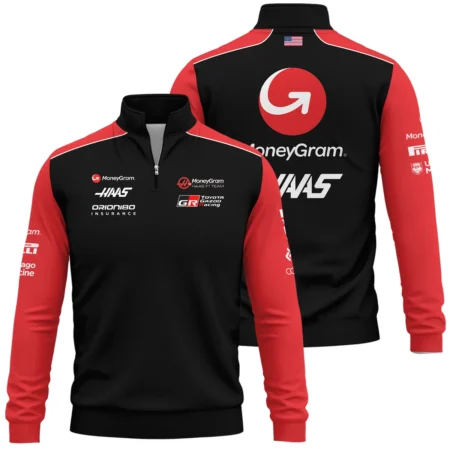 2025 Haas F1 Team Suit Quarter-Zip Sweatshirt BLVA150725A01HAASQZS
