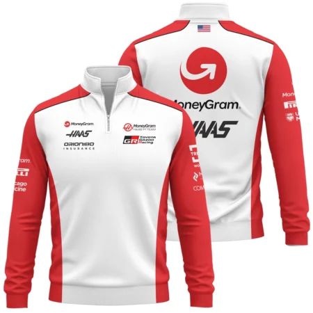 2025 Haas F1 Team Suit Quarter-Zip Sweatshirt BLVA150725A02HAASQZS