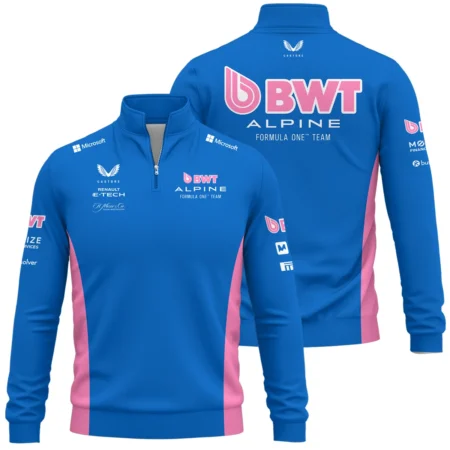 2025 Alpine F1 Race Suit Quarter-Zip Sweatshirt BLVA150725A03ALPQZS