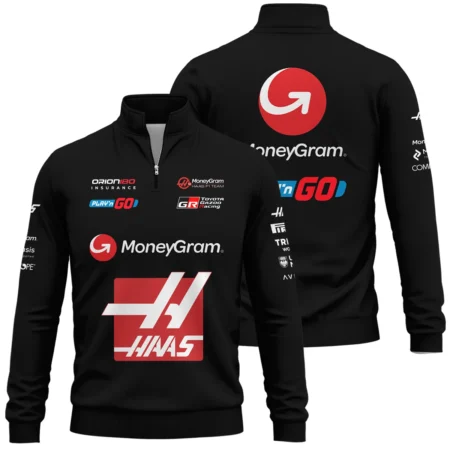 2025 Haas F1 Race Suit Quarter-Zip Sweatshirt BLVA150725A03HAASQZS