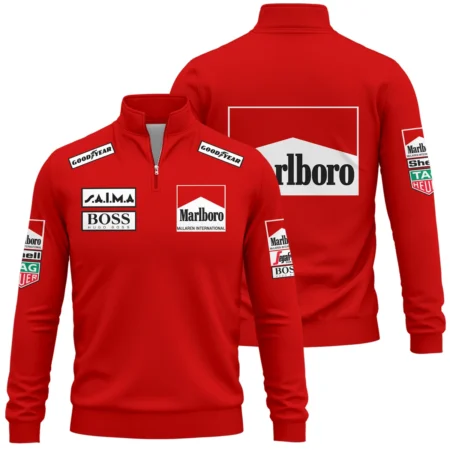 1985 Alain Prost Racing Suit McLaren F1 Team Quarter-Zip Sweatshirt BLVAAP070725A04QZS