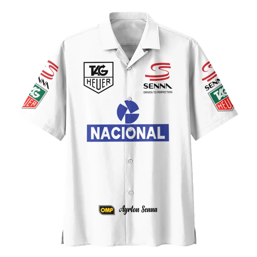 1985 Ayrton Senna John Player Special Lotus F1 Racing Team Hawaiian Shirt BL3725A3HW