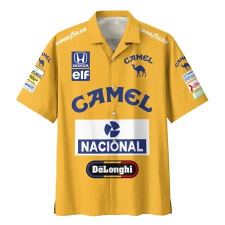 1987 Ayrton Senna Camel Honda Formula 1 Racing Team Hawaiian Shirt BL3725A5HW