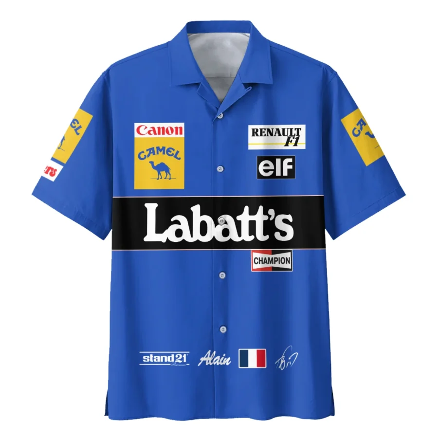 1993 Alain Prost Racing Suit Williams Renault F1 Team Hawaiian Shirt BLVAAP070725A03HW