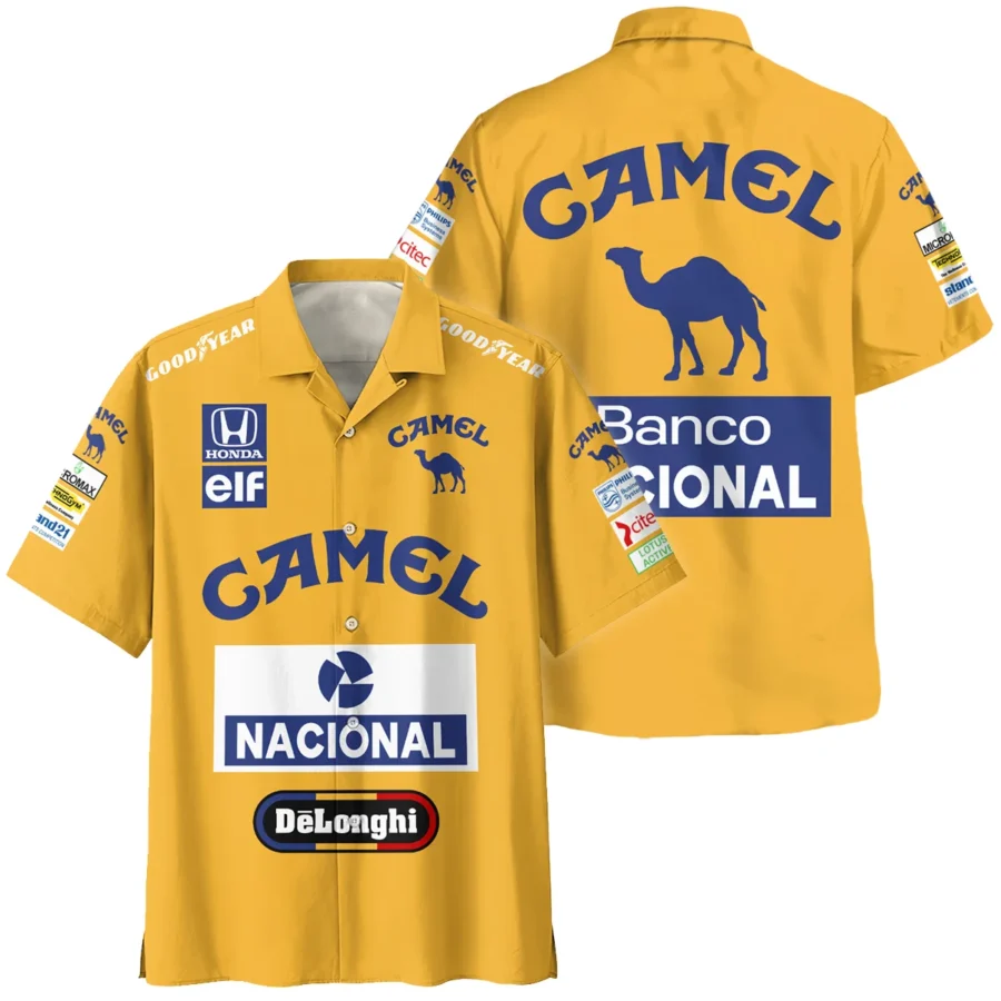 1987 Ayrton Senna Camel Honda Formula 1 Racing Team Hawaiian Shirt BL3725A5HW