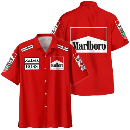 1985 Alain Prost Racing Suit McLaren F1 Team Hawaiian Shirt BLVAAP070725A04HW