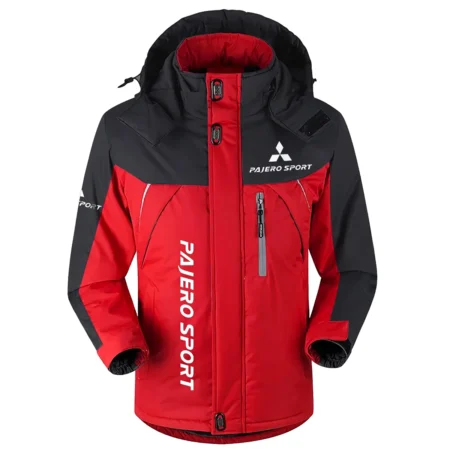 Pajero Sport Exclusive Logo Outdoor Plush Charging Suit Waterproof Windproof Jacket Detachable Hood BLC21525A1PJS