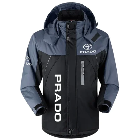 Prado Exclusive Logo Outdoor Plush Charging Suit Waterproof Windproof Jacket Detachable Hood BLC21525A1PRD