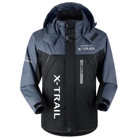 X-Trail Exclusive Logo Outdoor Plush Charging Suit Waterproof Windproof Jacket Detachable Hood BLC21525A1XTL