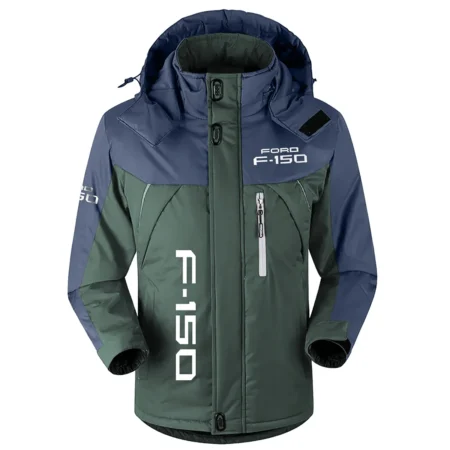 F-150 Exclusive Logo Outdoor Plush Charging Suit Waterproof Windproof Jacket Detachable Hood BLC21525A1F150