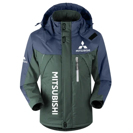 Mitsubishi Exclusive Logo Outdoor Plush Charging Suit Waterproof Windproof Jacket Detachable Hood BLC21525A1MIS
