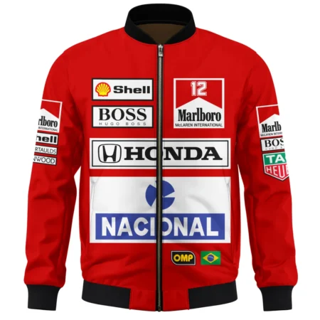 1988 Ayrton Senna Honda Race Suit Marlboro McLaren Bomber BL3725A2BB