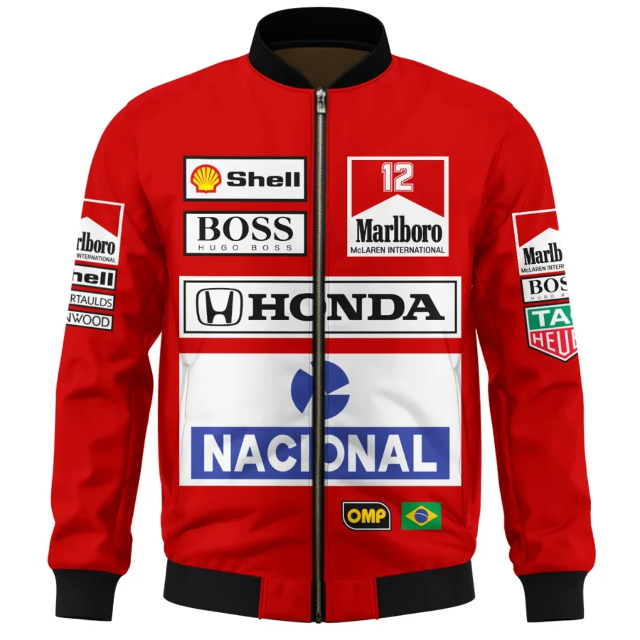 1988 Ayrton Senna Honda Race Suit Marlboro McLaren Bomber BL3725A2BB