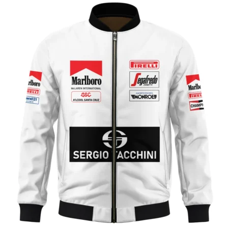 1984 Ayrton Senna Sergio Tacchini Toleman F1 Promotional Team Bomber BL3725A7BB