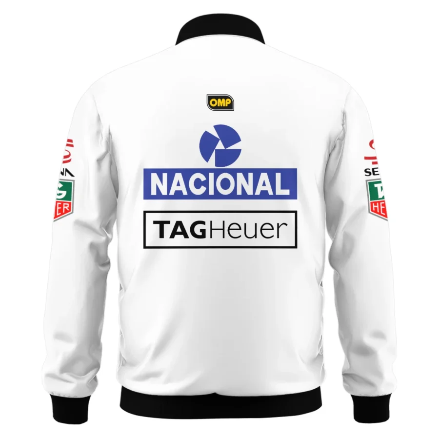 1985 Ayrton Senna John Player Special Lotus F1 Racing Team Bomber BL3725A3BB