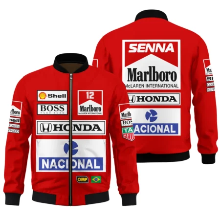1988 Ayrton Senna Honda Race Suit Marlboro McLaren Bomber BL3725A2BB