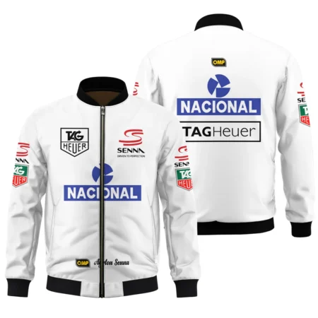 1985 Ayrton Senna John Player Special Lotus F1 Racing Team Bomber BL3725A3BB
