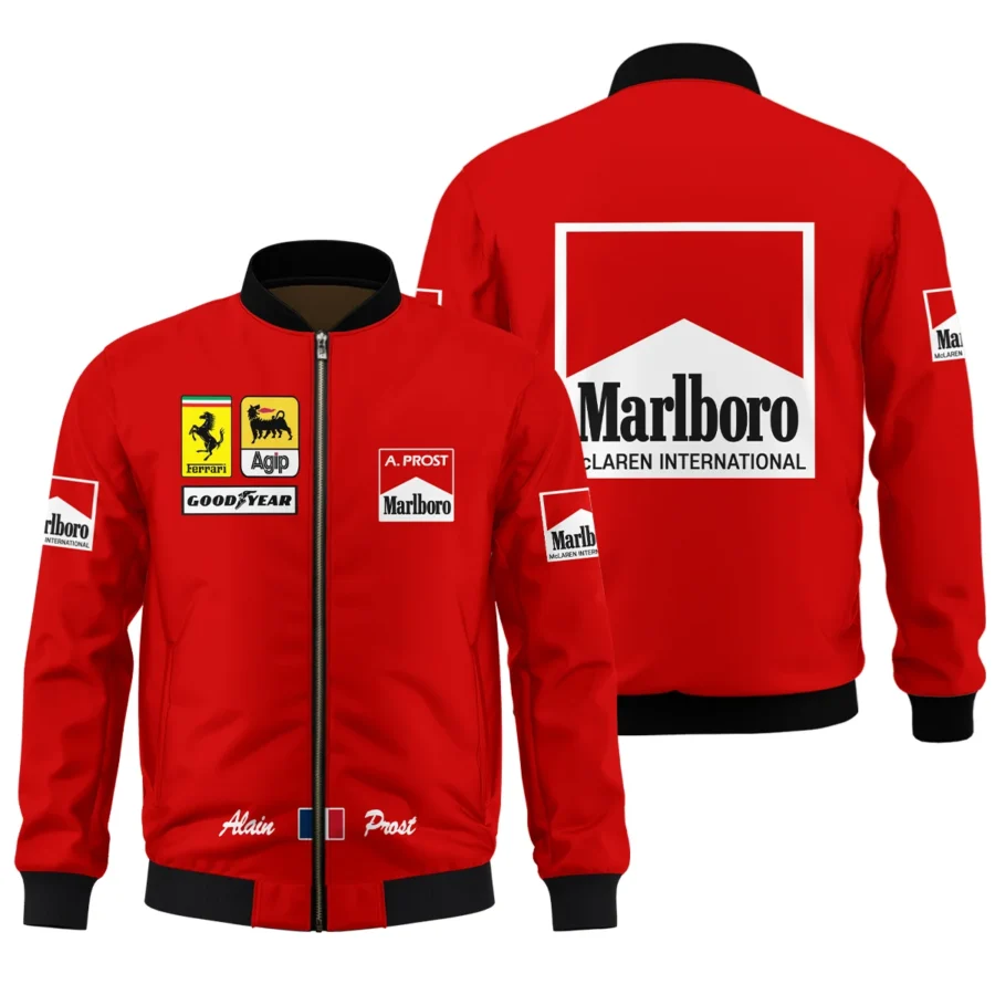 1990 Alain Prost Racing Costume Ferrari F1 Team Bomber BLVAAP070725A02BB