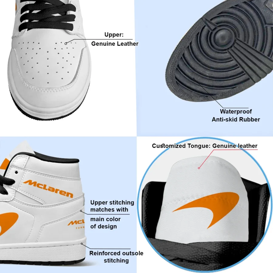 McLaren F1 Exclusive Logo Air Jordan 1 High BLMCL17725A5 - White