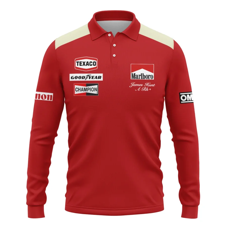 1976 James Hunt Racing Suit McLaren F1 Long Polo Shirt BLVAJHR130825A3LPL