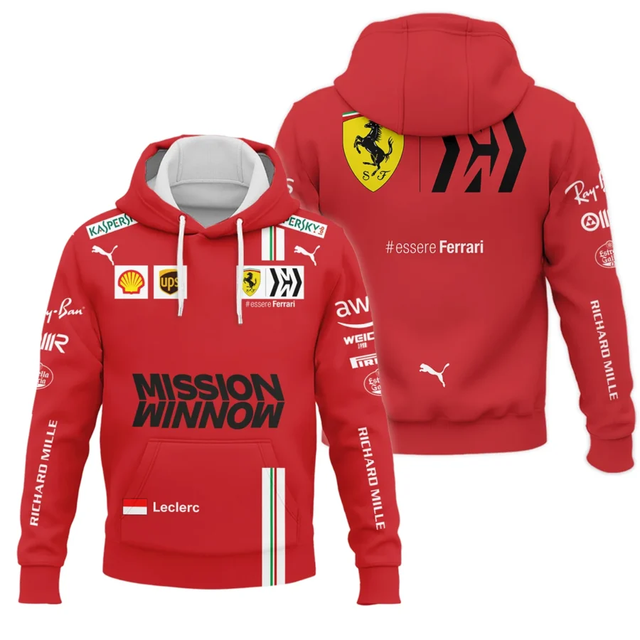 2021 Charles Leclerc Racing Suit Ferrari F1 Hoodie BLVACL190825A8HD