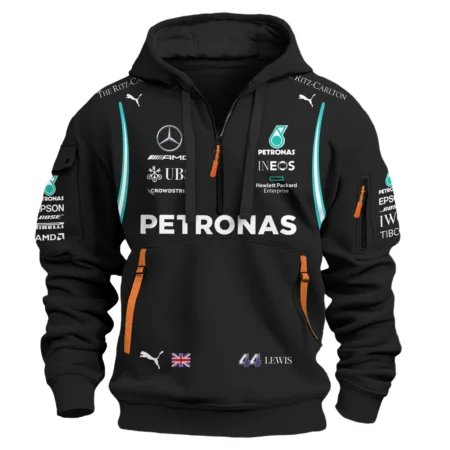 2022 Lewis Hamilton Racing Suit Mercedes F1 Hoodie Half Zip BLVALH260825A6HDF