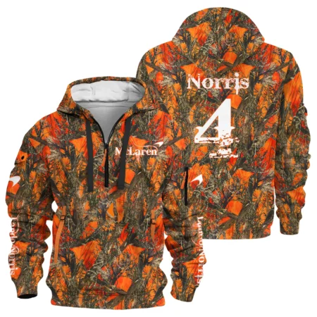 Lando Norris Hunting Camo McLaren F1 Hoodie Half Zipper BLNR2825A1HDF