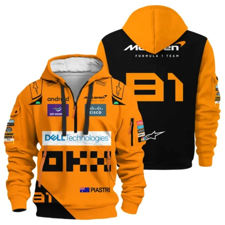 2024 Oscar Piastri Racing Suit McLaren F1 Hoodie Half Zipper BLVAOP150825A5HDF