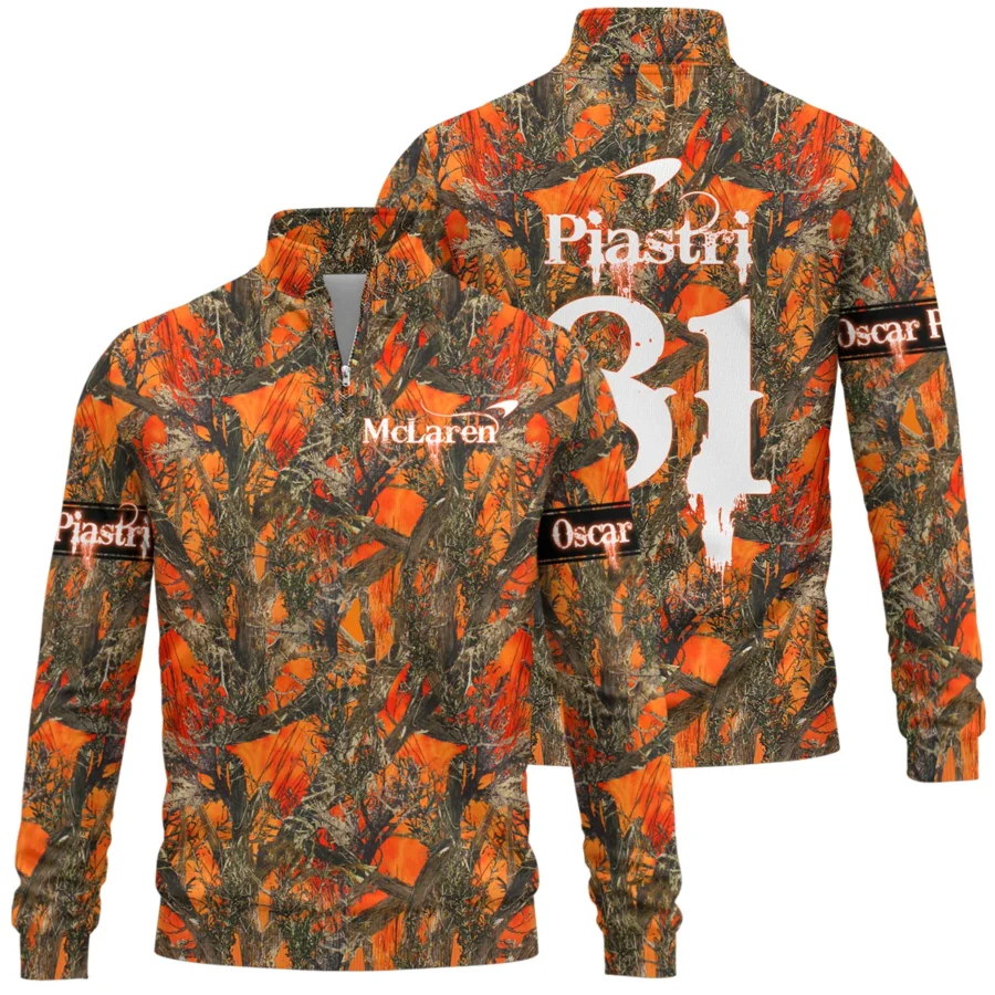 Oscar Piastri Hunting Camo McLaren F1 Quarter-Zip Sweatshirt BLOP2825A1QZS