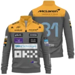 2023 Oscar Piastri Racing Suit McLaren F1 Quarter-Zip Sweatshirt BLVAOP150825A3QZS