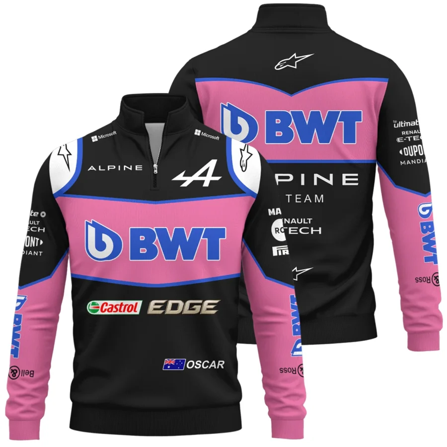 2022 Oscar Piastri Racing Suit Alpine F1 Quarter-Zip Sweatshirt BLVAOP150825A8QZS