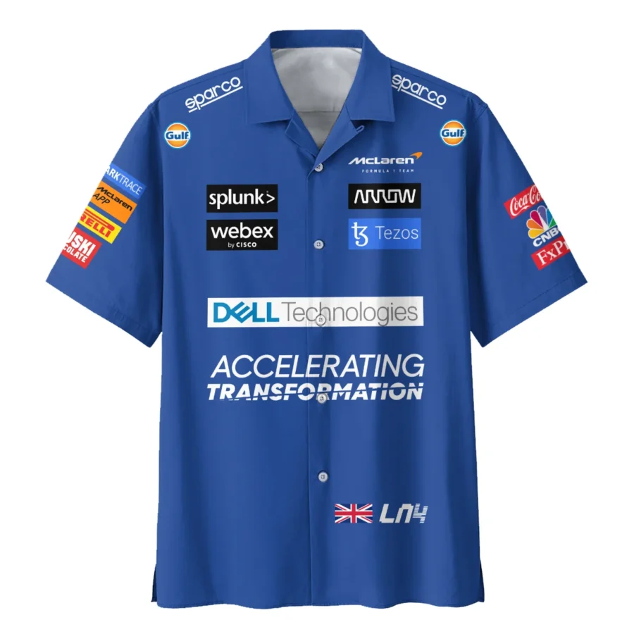 2022 Lando Norris Racing Suit McLaren F1 Hawaiian Shirt BLVALN120825A2HW