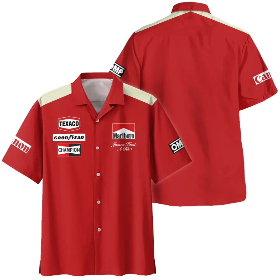 1976 James Hunt Racing Suit McLaren F1 Hawaiian Shirt BLVAJHR130825A3HW