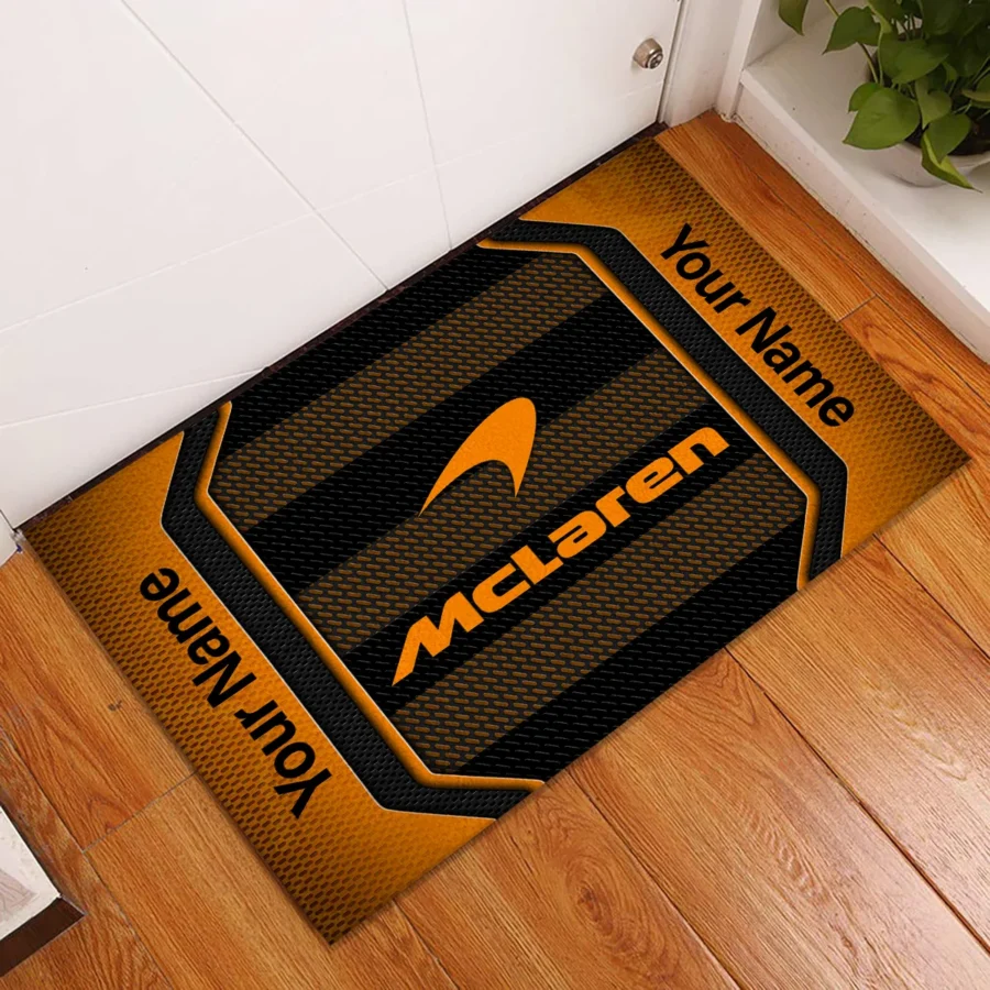 Custom Name McLaren F1 Rubber Base Doormat - All Over Print BLF1139A4MCL