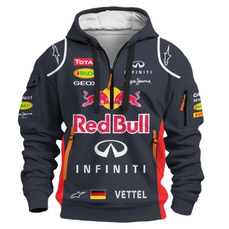 2012 Sebastian Vettel Racing Suit Red Bull Racing F1 Hoodie Half Zip BLVASV110925A5HDF