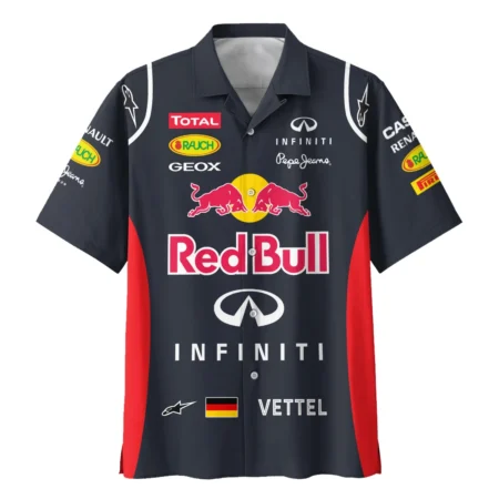 2012 Sebastian Vettel Racing Suit Red Bull Racing F1 Hawaiian Shirt BLVASV110925A5HW