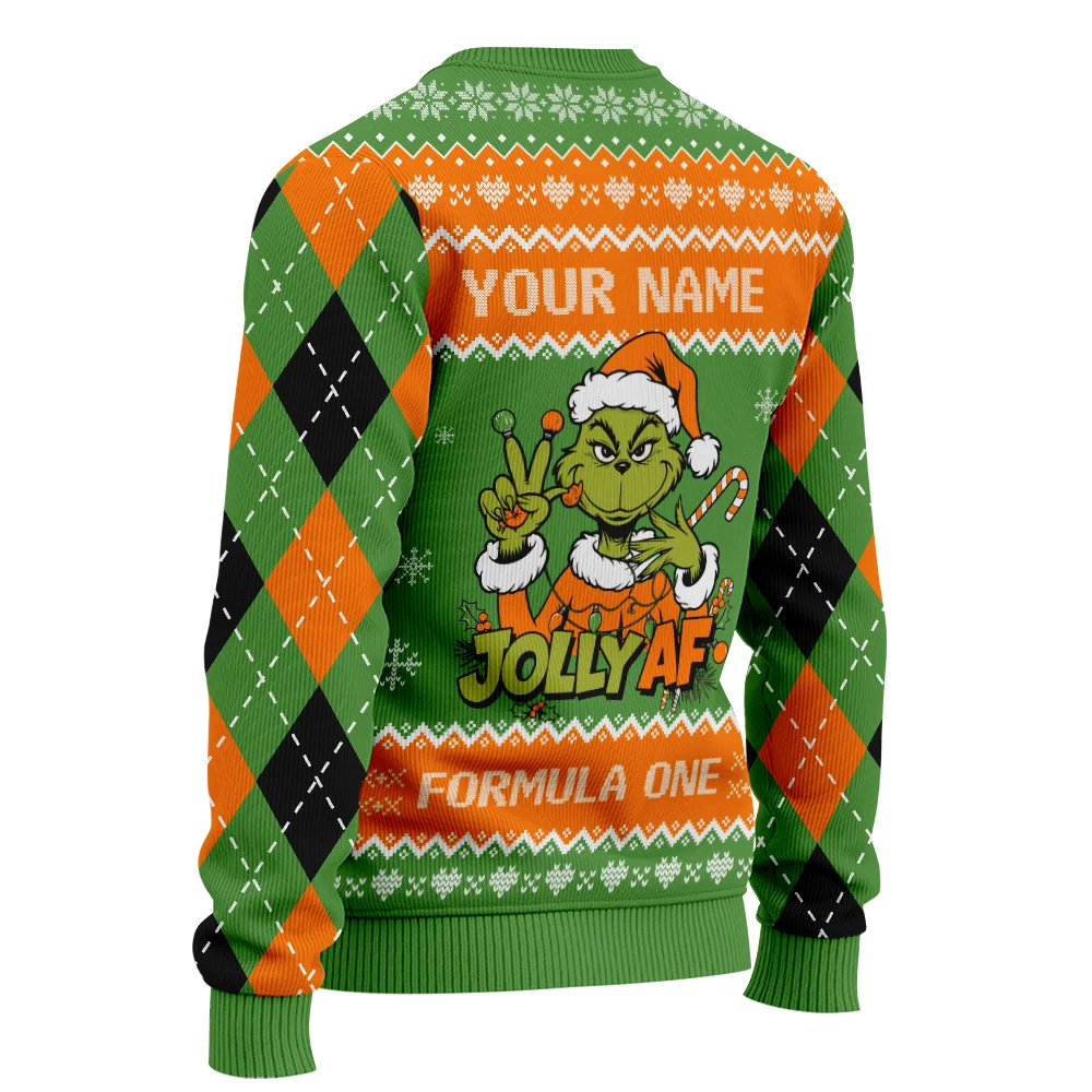 Jolly AF The Grinch McLaren Formula 1 - Ugly Sweater BLVAF1220925A16MCL Jolly AF The Grinch McLaren Formula 1 - Ugly Sweater BLVAF1220925A16MCL