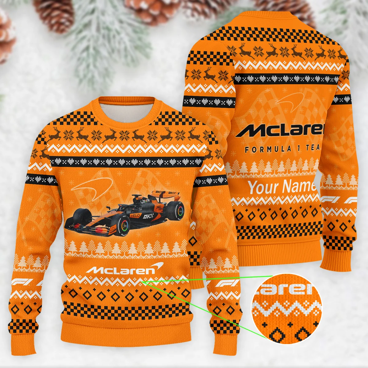 2025 Car McLaren Formula 1 - Ugly Sweater BLVAF1220925A22MCL 2025 Car McLaren Formula 1 - Ugly Sweater BLVAF1220925A22MCL