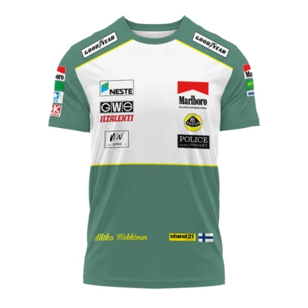 1991 Mika Hakkinen Racing Suit Lotus F1 T-Shirt BLVAMH271025A2TS