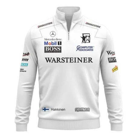 1998 WDC Mika Hakkinen Racing Suit McLaren F1 Quarter-Zip Sweatshirt BLVAMH271025A4QZS